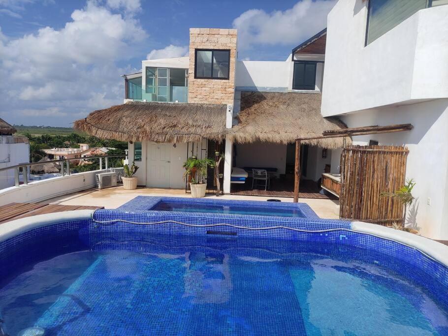 Bonita Habitacion Con Pequena Piscina A Aire Libre Puerto Morelos Zewnętrze zdjęcie